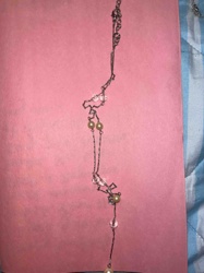 Multi-Strand Imitation Pearl and Clear Bead Silver-Tone Necklace