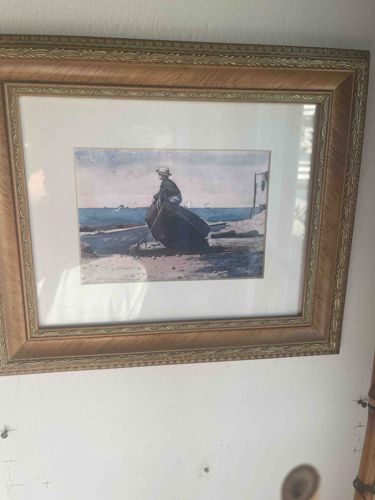 Framed Print of Winslow Homer's 'Waiting for Dad'
