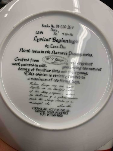 'Lyrical Beginnings' Collector Plate by Lena Liu