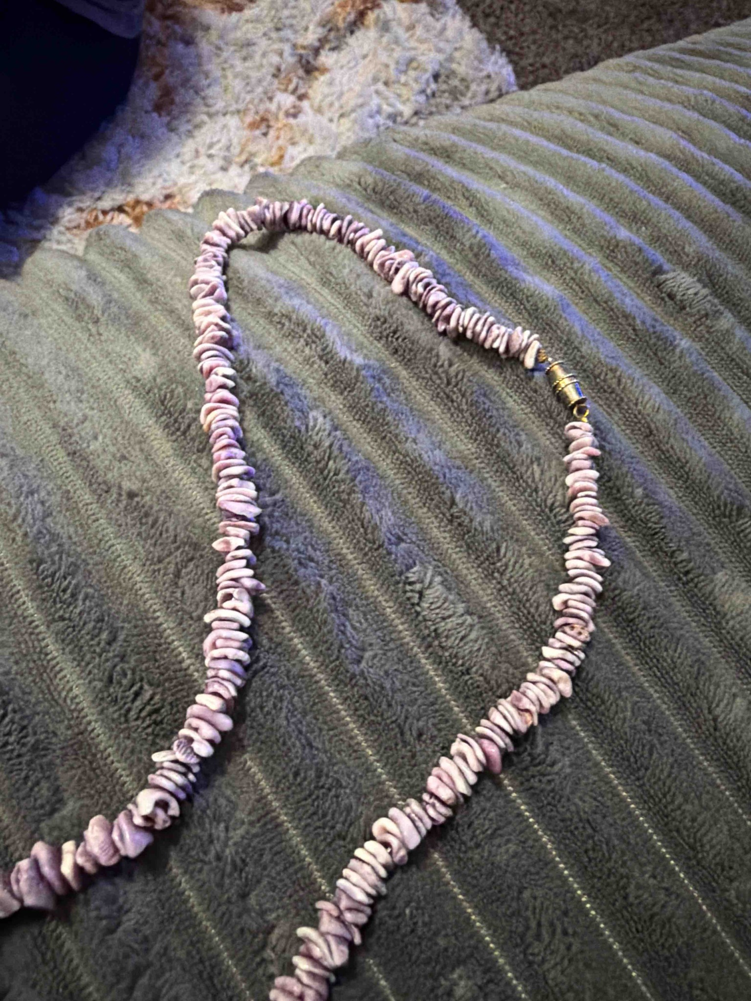 Vintage Purple Spondylus Shell Heishi Necklace