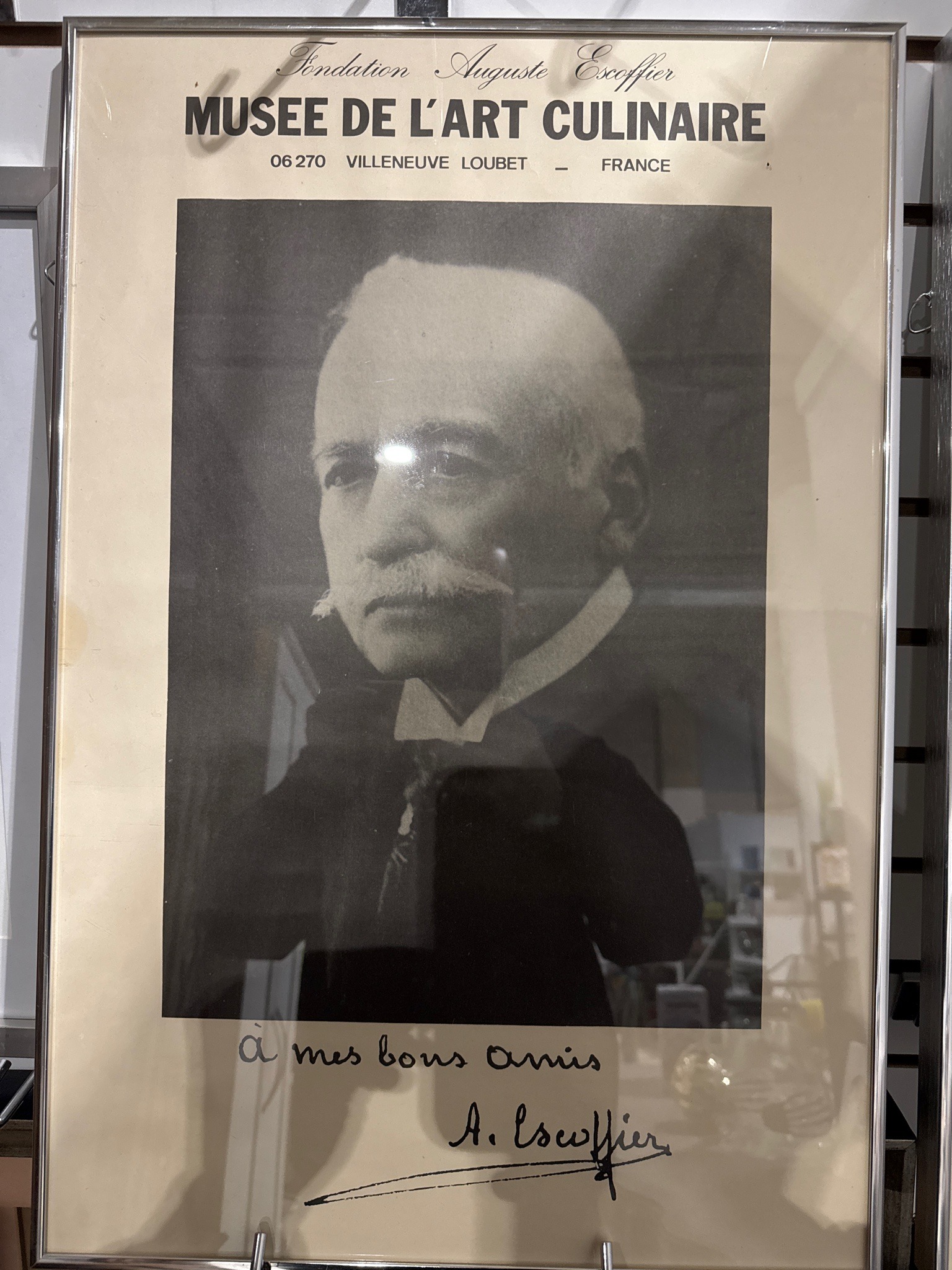 Submitted photo of Framed photographic print signed 'A. Escoffier' (not authenticated)