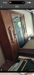 Wooden Display Cabinet with Glass Door
