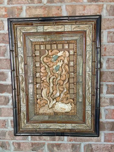 Fish in Sea" 3D Sculpture Tile by Lynn Warwick
