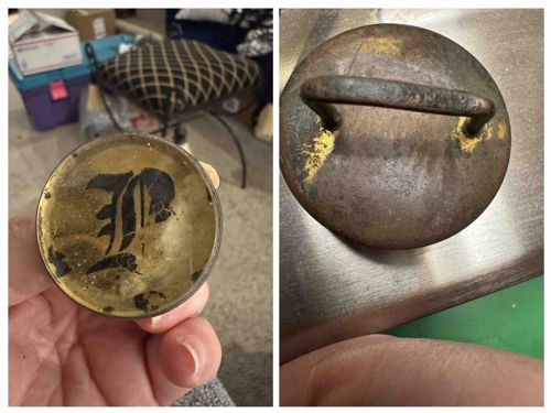 Antique Equestrian Bridle Rosette with 'P' Monogram