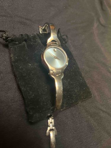Movado Ladies' Bangle Watch with Blue Dial