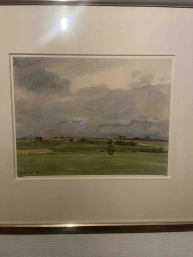 Signed Landscape Impressionist Watercolor Painting