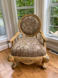 French Louis XVI Style Fauteuil Armchair