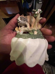 Raccoon with Blossoms Figurine Music Box