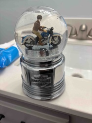 Harley-Davidson Motorcycle Rider Snow Globe