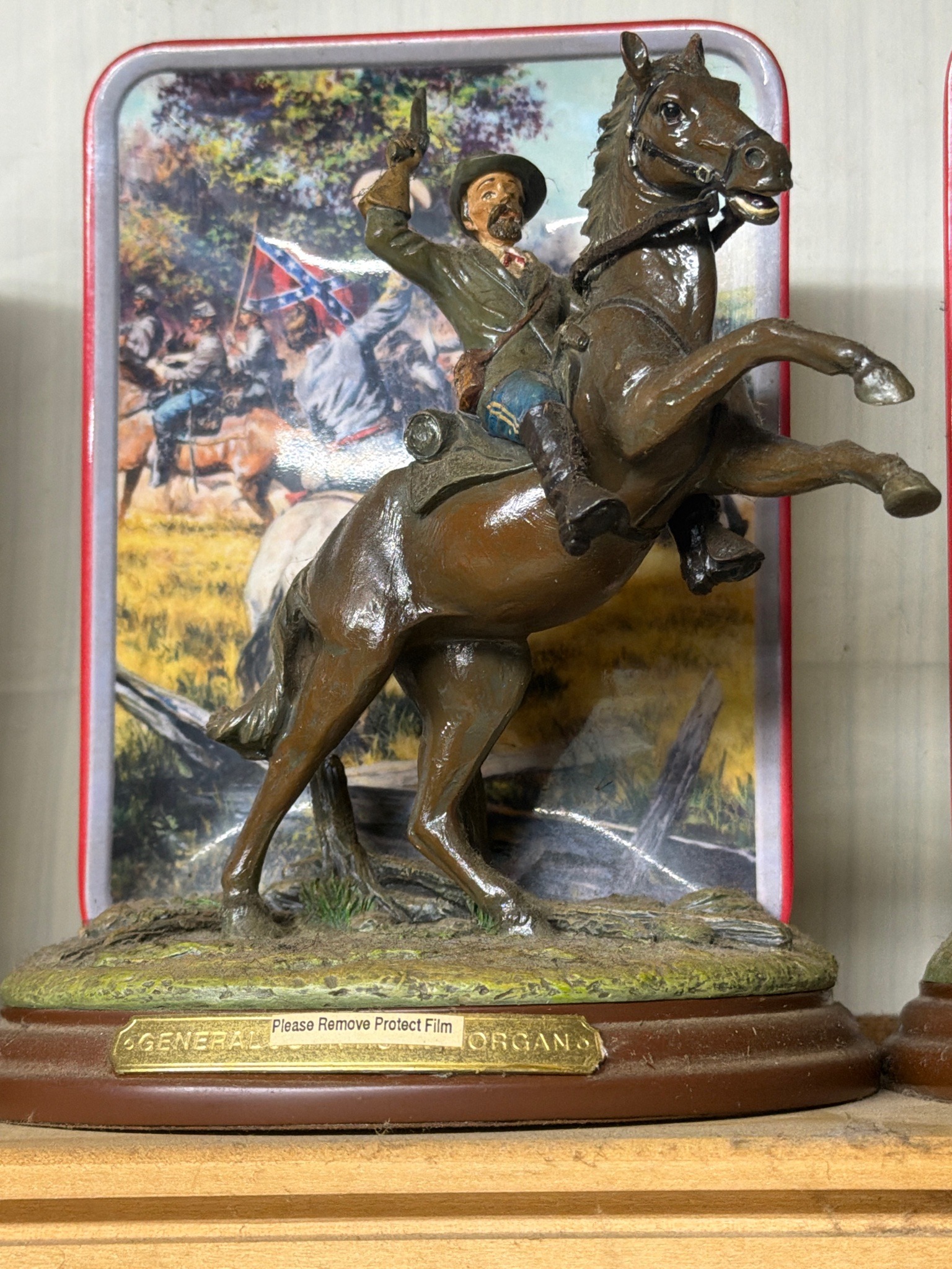 Submitted photo of Painted figurine of a mounted military figure