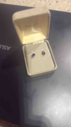 24kt Gold and Amethyst Stud Earrings