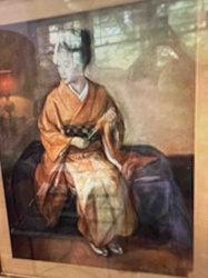 Japanese Geisha or Woman in Kimono Portrait