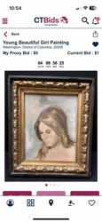 Young Beautiful Girl Painting (Portrait)
