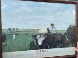 Framed 'Carriage at the Races' (Degas) Metropolitan Museum of Art Exhibition Poster