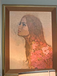 Portrait of a Woman with Floral Hair