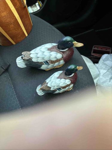 Pair of Mallard Duck Decoy Figurines