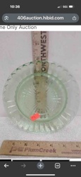 Uranium Glass Scalloped Plate/Shallow Bowl