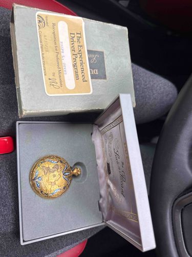 Lucien Piccard Gold Toned Pocket Watch in 'The Experienced Driver Program' Box