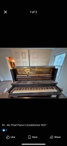 Vintage McPhail Upright Piano