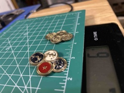 Nautical Theme Button Stud Earrings