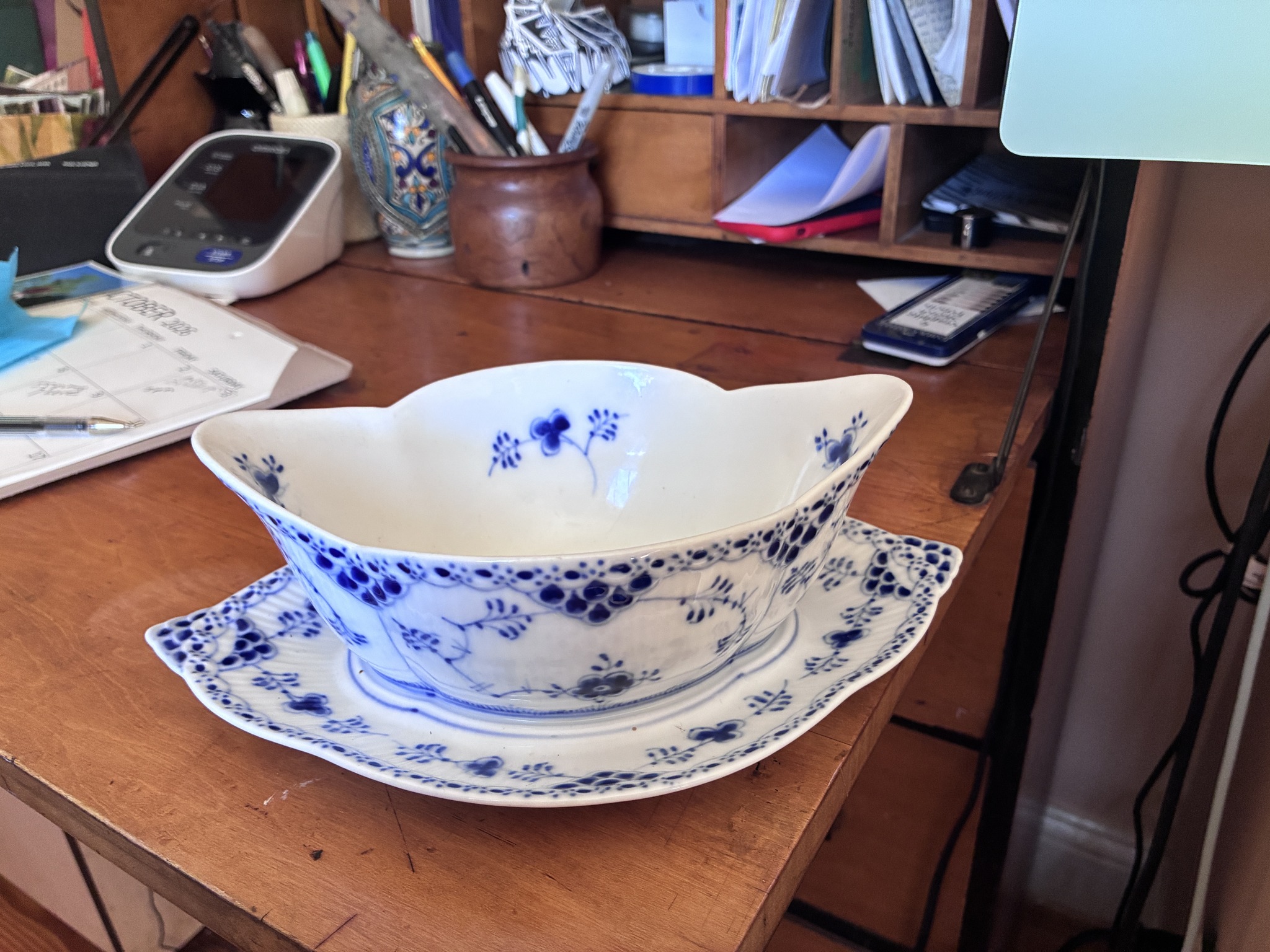 Submitted photo of Royal Copenhagen Blue Fluted gravy boat (not authenticated)