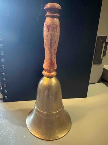 Brass Handbell with Wooden Handle