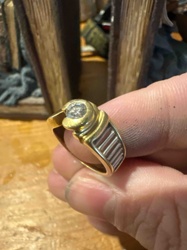 Two-Tone Gold and Diamond Cocktail Ring