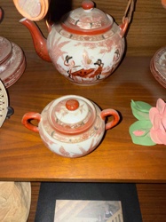 Japanese Imari-Style Teapot and Sugar Bowl Set (Partial)