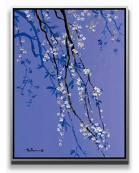 Cherry Blossom Branches Against Lavender Sky