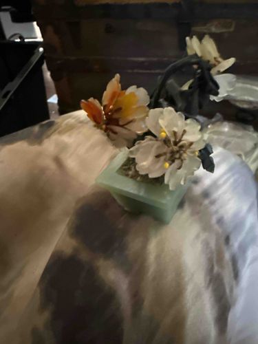 Jade and Stone Flower Art Arrangement