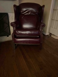 Leather Wingback Armchair