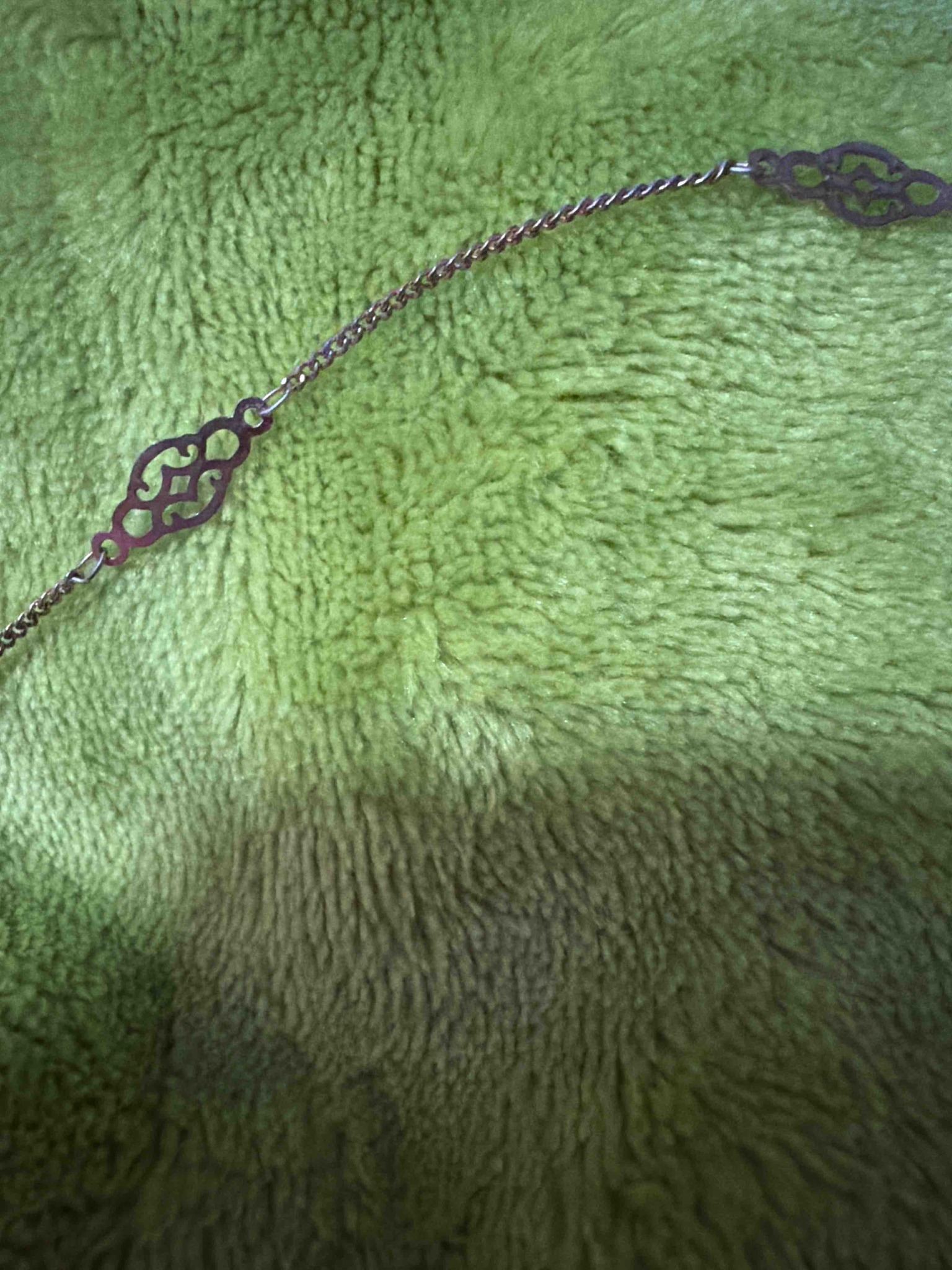 Gold-Tone Filigree Station Chain Necklace