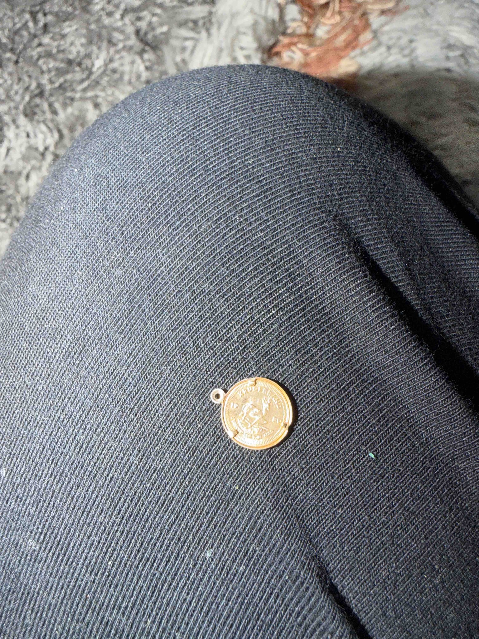 1/10 oz South African Krugerrand Gold Coin Pendant