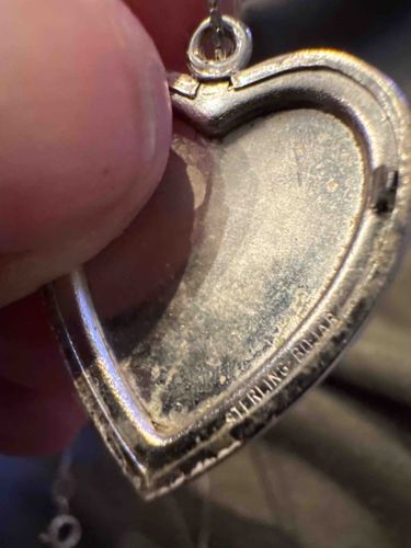 Vintage Beau Sterling Heart Locket Pendant