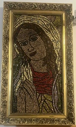 Framed Virgin Mary Mosaic Art