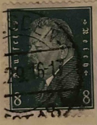 German Reich Hindenburg Stamp (8 Pfennig)