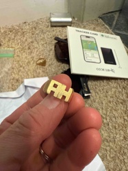Personalized Initial Ring ('AH')