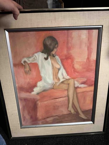 Figurative Oil Painting of a Seated Woman