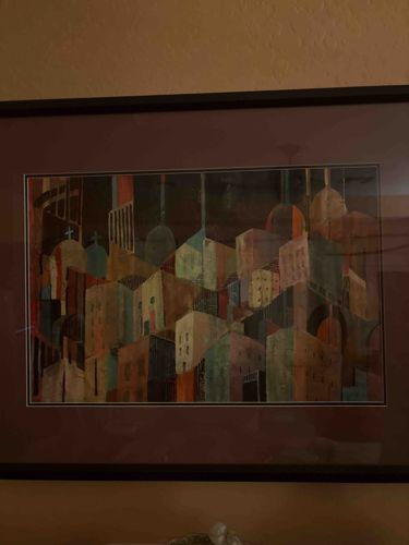 Abstract Geometric Cityscape by Helyn Wiks Rand