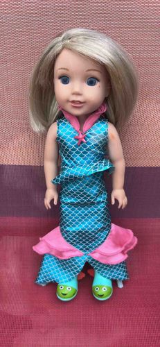 WellieWishers American Girl Doll Dressed in Mermaid Costume