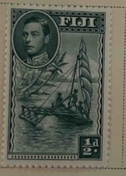 Fiji King George VI 1 1/2d Stamp