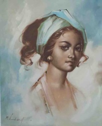 Portrait of a Woman with Headwrap (M. SinclaiLL, 2011)