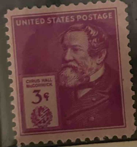 Cyrus Hall McCormick 3 Cent US Postage Stamp