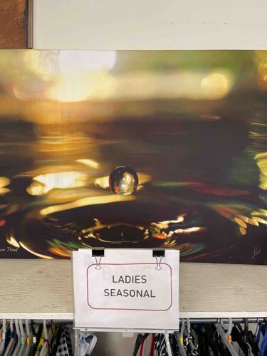 Amber Droplet Abstract Canvas Print
