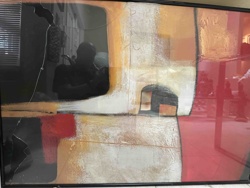 Framed Abstract Multi-Paneled Art Print