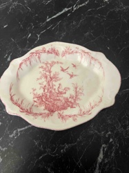 Toile de Jouy Style Scalloped Platter