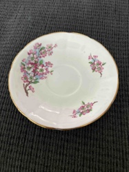 Porcelain Teacup Saucer with Floral Design
