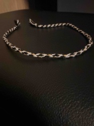 Handmade White, Black, and Gold Humikimo Bracelet