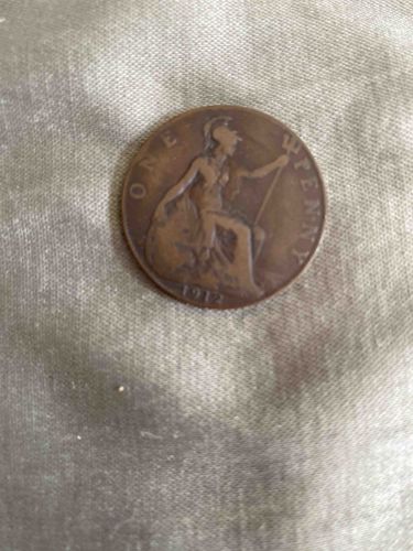 1912 British One Penny Coin