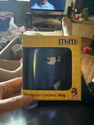 M&M's Blue Character Ceramic Mug in Original Packaging